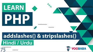 PHP String Addslashes Stipslashes Functions Tutorial in Hindi Urdu