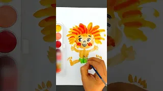 Антошка песенка рисуем красками с РыбаКит простыерисунки 