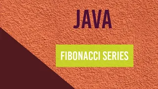 Fibonacci Series in Java without recursion method
