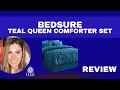 BEDSURE Teal Queen Comforter Set Review