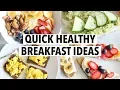 5 QUICK HEALTHY BREAKFASTS FOR WEEKDAYS - less than 5 min easy recipe ideas
