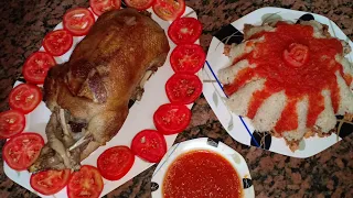 طريقه الفته المصريه والبط المحشي علي اصولهم من مطبخي يوميات شيماء عماد 