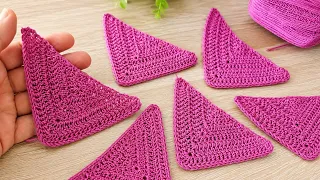 من وحدات كروشيه مثلثة بسيطة إلى قطعة رائعة! 🧶 النتيجة واو /كروشي العودة للمدرسة Amazing Crochet Idea