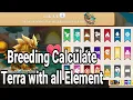 BREEDING CALCULATE TERRA WITH ALL ELEMENT DRAGON CITY