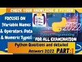 Python Questions and detailed Answers 2022FOR ALL EXAMINATION