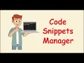 Reoon Code Snippet Manager - V2 1 Simple Code Snippet Manager