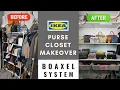 DIY Purse Closet Makeover Ikea Boaxel System