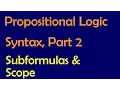 Propositional Logic Syntax Part 2
