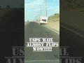 USPS MAIL truck ALMOST FLIPS trying to close back door crazy must see