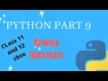 Python in Tamil Bitwise Operators Part 9 Class 11 and 12 solutions