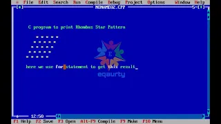 Star Pattern of Rhombus in C Rhombus Pattern C Pattern Programming tutorial