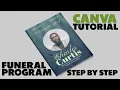 Step by Step How to Design a 4 Page Funeral Program in Canva