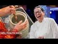 Sous Chef Christina Can t Stop Laughing as Red Team Messes Up Butter Churning Hell s Kitchen