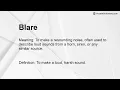 Blare Meaning