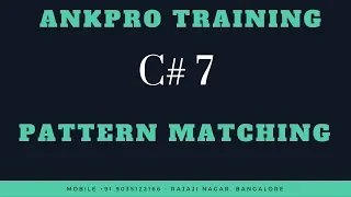 C 7 Chapter 7 Pattern matching feature in c 7 0