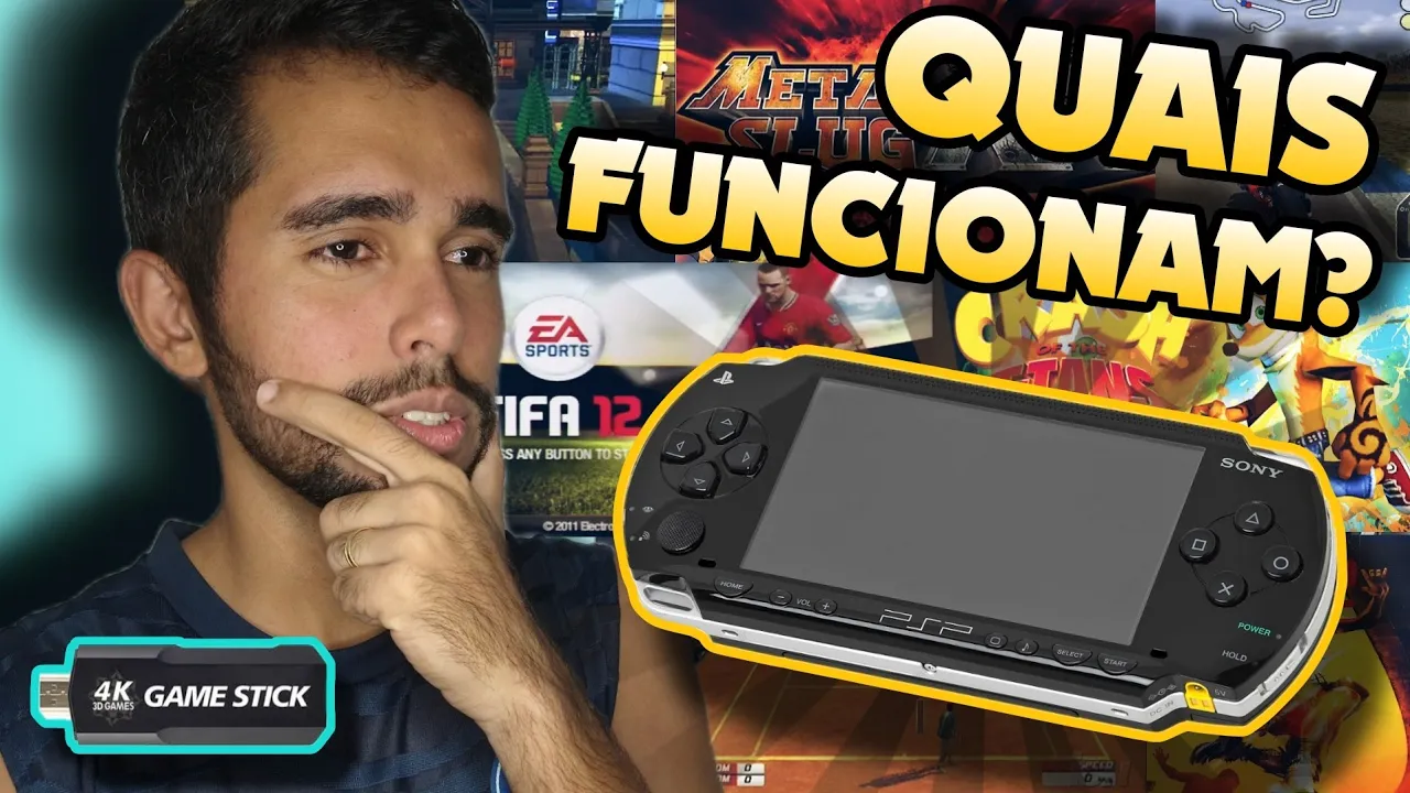 TODOS OS JOGOS DE PSP DO GAME STICK GD10! TESTANDO A QUALIDADE!