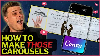 HOW TO CREATE A CONTINUOUS INSTAGRAM CAROUSEL Seamless Carousel Canva Tutorial