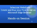 Selenium WebDriver JAVA Create and Run Your First Script on Edge Tutorial