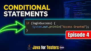 Java Conditional Statements if if-else else-if Nested if Java for Testers Ep 4 Marathi
