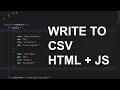 Convert JSON Objects Array to CSV and download it using HTML and Javascript