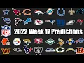 2022 NFL Week 17 Predictions
