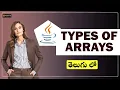 Types of arrays in Java Telugu