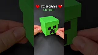 DIY Minecraft Creeper Gift Box In 60 Seconds Gift Idea 
