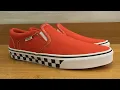 VANS UNISEX ASHER LOW PLATFORM SLIP ON RED CHECKER SHOES CLOSER LOOK VANS SHOES SNEAKERS SHOPPING