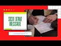 Download Lagu Sick Leave Message To Boss | 6+ Sample Whatsapp Leave Message For Employee #sickleaveapplication