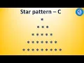 C program to print Full pyramid star pattern half diamond