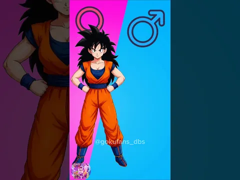 Dragon ball character in Female swap 💕 #shorts #dbs #goku