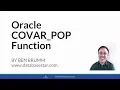 Oracle COVAR - POP Function