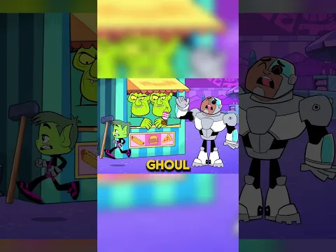 Cyborg & Beast Boy vs GHOUL! 🤣 #reels #teentitansgo #funny #dc #cartoon #shorts