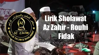 Download Az Zahir - Rouhi Fidak(Lirik Latin) MP3