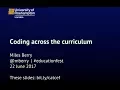 Coding across the curriculum