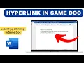 How to Hyperlink In Word to Another Page in Same Word Document