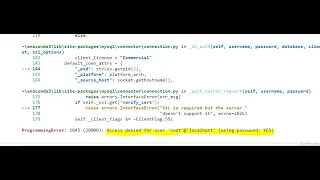 How to Resolve access denied error in my sql with anaconda
