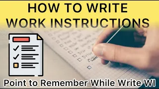 What is Work Instructions How to Write a Good Work Instructions Benefits of WI
