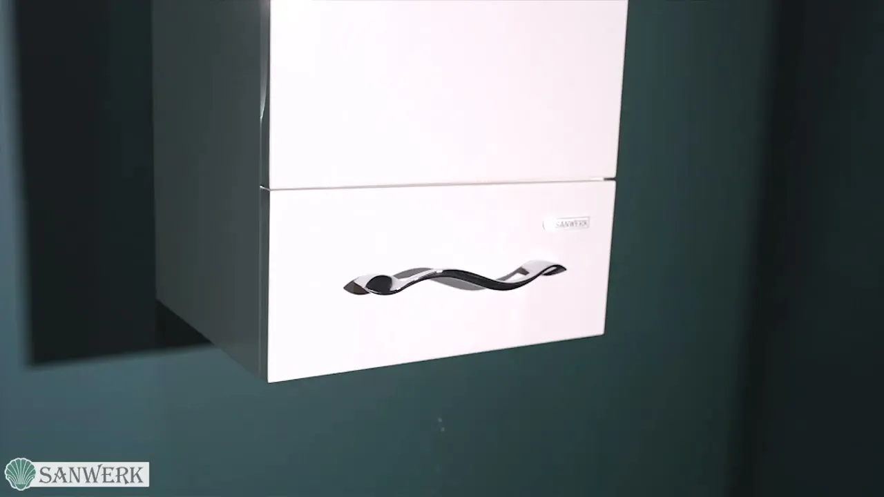 Відеоогляд підвісної шафи Миндаль AIR 35 см білої (desktop)