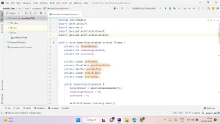 A Number Guessing Game Using Java Swing