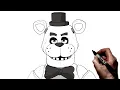 How To Draw Freddy Fazbear Step By Step FNAF