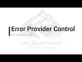 Error Provider in C Visual Studio