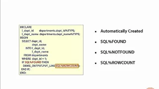 Implicit Cursors