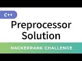 HackerRank Solution Preprocessor Solution