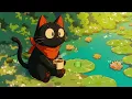 Download Lagu Lily Pond Serenity 🌿 Lofi Cat with Coffee \u0026 Calm Water Vibes #lofijazz #chillvibes