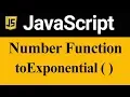 toExponential Method in JavaScript Hindi