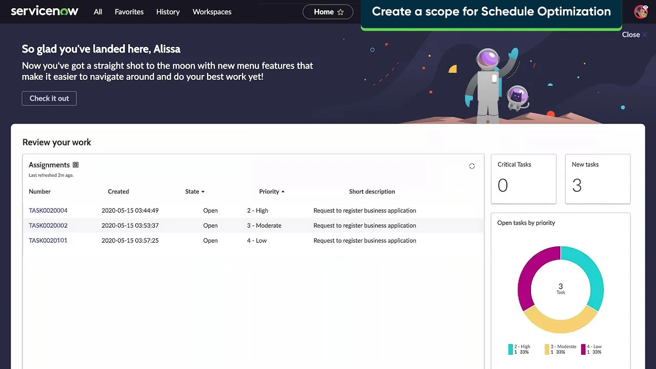 Schedule Optimization | Create a scope