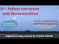 Python Interpreter its Functioning Modes Interactive Script Mode GE3151-PSPP Tamil 14