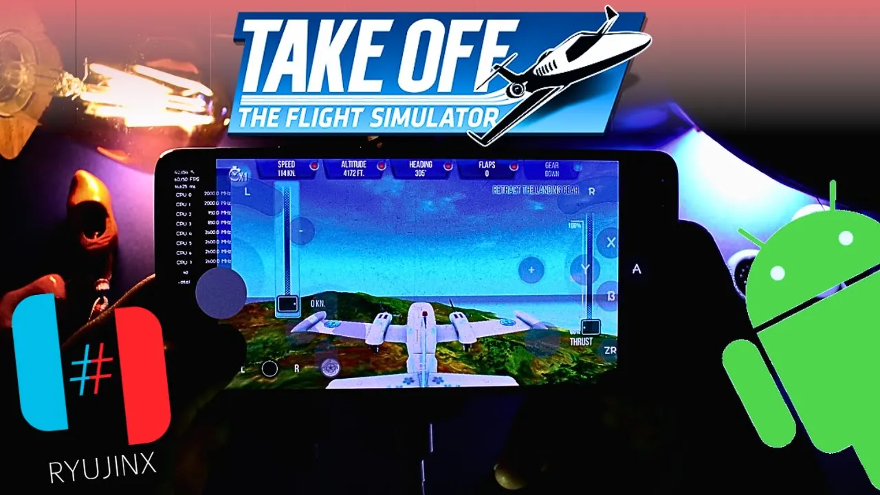 Nintendo Switch Emulator Android | Take Off Flight Simulator Gameplay | Ryujinx Mali GPU