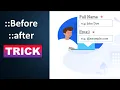 Adding asterisk on required fields Before After CSS Tip CSS Tutorial Knowledge MeetUp